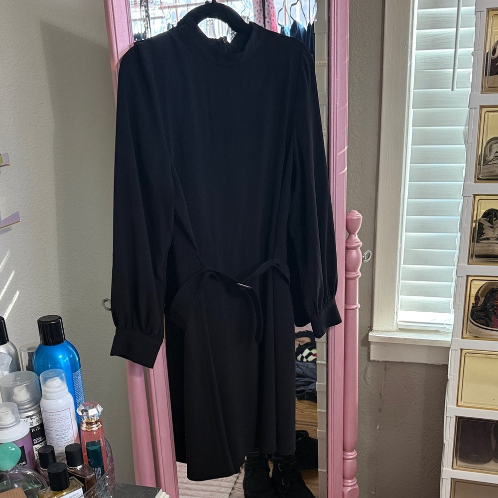 Banana Republic Elegant Black Long Sleeve Dress
